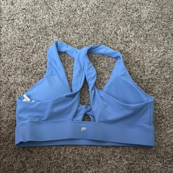 Fabletics Blue Racerback Sports Bra with Medium Support - Picture 2 of 5